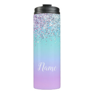 Zeemeermin Glitter Gepersonaliseerde Thermische Be Thermosbeker