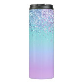 Zeemeermin Glitter Gepersonaliseerde Thermische Be Thermosbeker (Achterkant)