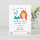 Zeemeermin Glitter Godin Verjaardagsfeest Kaart (Staand voorkant)