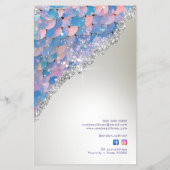 Zeemeermin glitter pailletten prijslijst flyer (Achterkant)