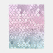 Zeemeermin Glitter Scales #2 Fleece Deken (Voorkant)
