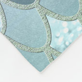Zeemeermin Glitter Scales #2 Fleece Deken (Hoek)