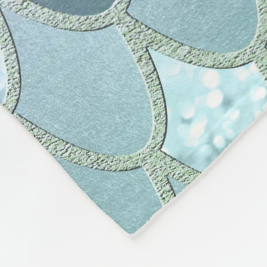 Zeemeermin Glitter Scales #2 Fleece Deken (Hoek)