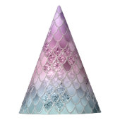 Zeemeermin Glitter Scales #2a (Faux Glitter) #glim Feesthoedjes (Voorkant)