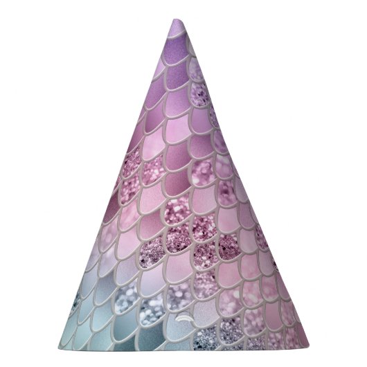 Zeemeermin Glitter Scales #2a (Faux Glitter) #glim Feesthoedjes (Rechts)