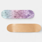 Zeemeermin Glitter Scales #2a (Faux Glitter) #glim Persoonlijk Skateboard (Horizontaal)