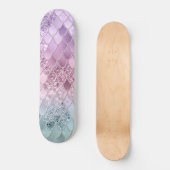 Zeemeermin Glitter Scales #2a (Faux Glitter) #glim Persoonlijk Skateboard (Voorkant)