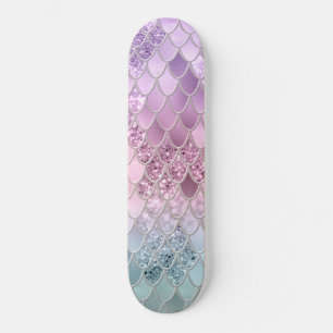 Zeemeermin Glitter Scales #2a (Faux Glitter) #glim Persoonlijk Skateboard