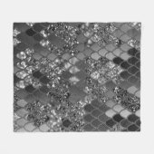 Zeemeermin Glitter Scales #7 (Faux Glitter) #giny Fleece Deken (Voorkant (Horizontaal))