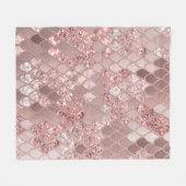 Zeemeermin Glitter Scales #8 (Faux Glitter) Fleece Deken (Voorkant (Horizontaal))