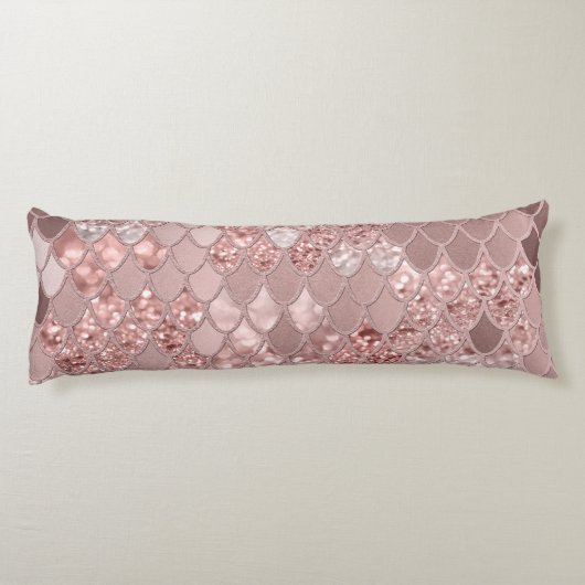 Zeemeermin Glitter Scales #8 (Faux Glitter) Lichaamskussen (Achterkant)