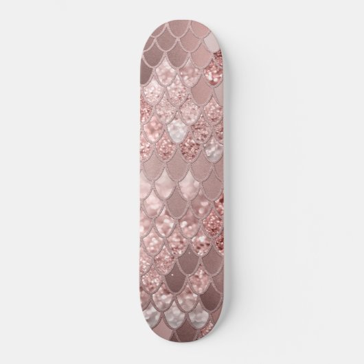 Zeemeermin Glitter Scales #8 (Faux Glitter) Persoonlijk Skateboard (Voorkant)