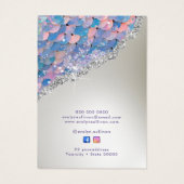 Zeemeermin glitter sequin ketting display kaart (Achterkant)