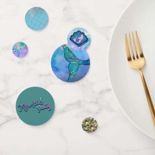 Zeemeermin Glitter Sparkle Verjaardagsfeestje Dive Confetti (Groep)