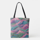 Zeemeermin Golven Tote Bag (Achterkant)