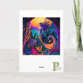 Zeemeermin Grafische Kunstkaart Kaart (Achterkant)