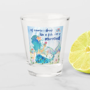 Zeemeermin Grappige Vis Tropisch Strand Shot Glas