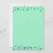 Zeemeermin Green Glitter Confetti Border Verjaarda Kaart (Achterkant)