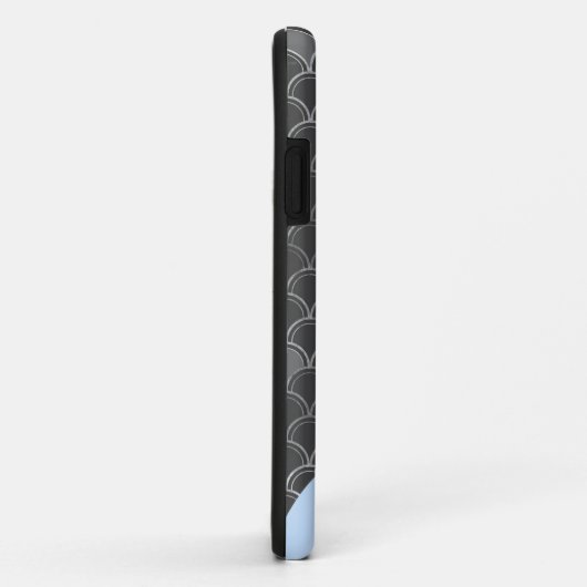 Zeemeermin grijze schalen iPhone Case (Achterkant/rechts)