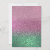 Zeemeermin Groen Roze Triple Glitter Ombre Sweet 1 Kaart (Achterkant)