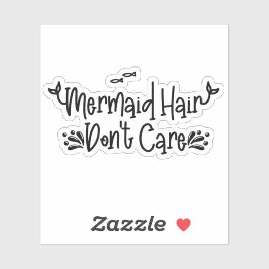 Zeemeermin Haar Waterfles Grappig Drink Sticker (Vel)