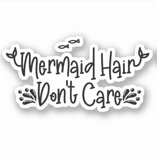 Zeemeermin Haar Waterfles Grappig Drink Sticker (Voorkant)