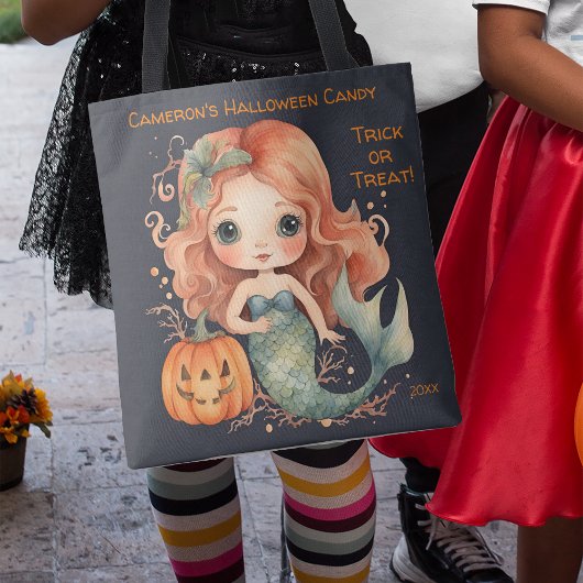 Zeemeermin Halloween Snoep Trick or treat Tote Bag