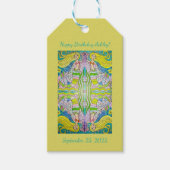 Zeemeermin Happy Birthday Gift Labels Cadeaulabel (Voorkant)