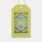 Zeemeermin Happy Birthday Gift Labels Cadeaulabel (Achterkant)