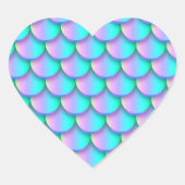 Zeemeermin Hart Sticker (Voorkant)