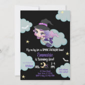 Zeemeermin Heks Halloween Feestuitnodiging Kaart (Voorkant)