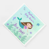 Zeemeermin Het is een meisje Baby shower Servet (Hoek)