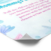 Zeemeermin Hoe groot is mama's buik Baby shower Sp Poster (Hoek)