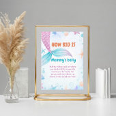 Zeemeermin Hoe groot is mama's buik Baby shower Sp Poster