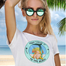 ZEEMEERMIN HOGE STAART "NAAM UW STRAND" T-shirt