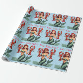 Zeemeermin Holding Lobsters Thunder_Cove Cadeaupapier (Uitgerold)