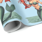 Zeemeermin Holding Lobsters Thunder_Cove Cadeaupapier (Rol Hoek)