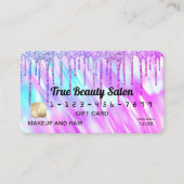 Zeemeermin Holografische Glitter Druppels Gift Cre Visitekaartje (Voorkant)