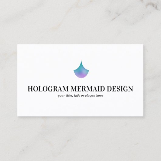Zeemeermin Hologram Visitekaartje (Voorkant)