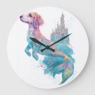 Zeemeermin Hond � Onderwater Fantasie Hond Grote Klok