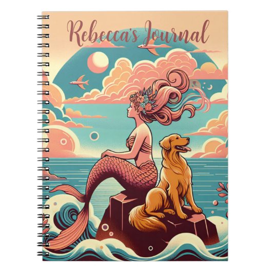 Zeemeermin Hondenliefhebber Journal Planner Pastel Notitieboek (Voorkant)