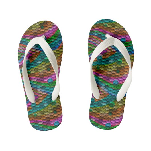 Zeemeermin Huid Kinder Teenslippers (Voetbed)
