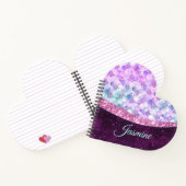 Zeemeermin huid roze zilver namaak glitters monogr notitieboek (Binnen)