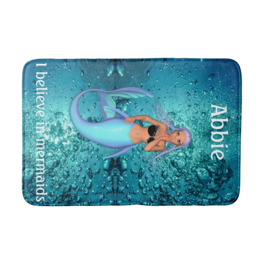 Zeemeermin - Ik geloof in zeemeerminnen badmat (Voorkant)