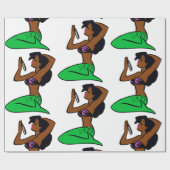  zeemeermin in afrika cadeaupapier (Vlak)