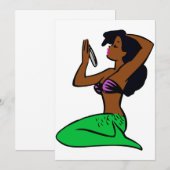  zeemeermin in afrika kaart (Voorkant / Achterkant)