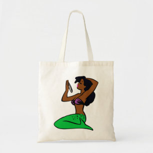zeemeermin in afrika tote bag