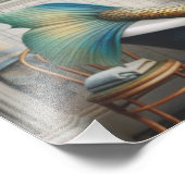 Zeemeermin in bad lezen Foto afdrukken (Hoek)