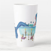 Zeemeermin in bad van Renee Lavoie Latte Mok (Voorkant)