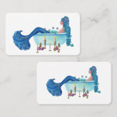 Zeemeermin in bad van Renee Lavoie Visitekaartje (Voorkant / Achterkant)